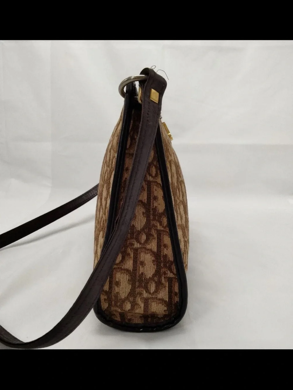 Dior Beige and Brown Monogram Shoulder Bag